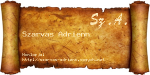 Szarvas Adrienn névjegykártya